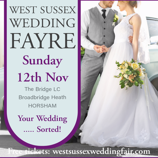 The West Sussex Wedding Fayre - Broadbridge Heath Leisure Centre 12th November 2023