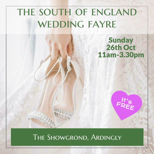 South of England Wedding Show - Ardingly Showground 11am - 3pm Sunday 26th October 2025